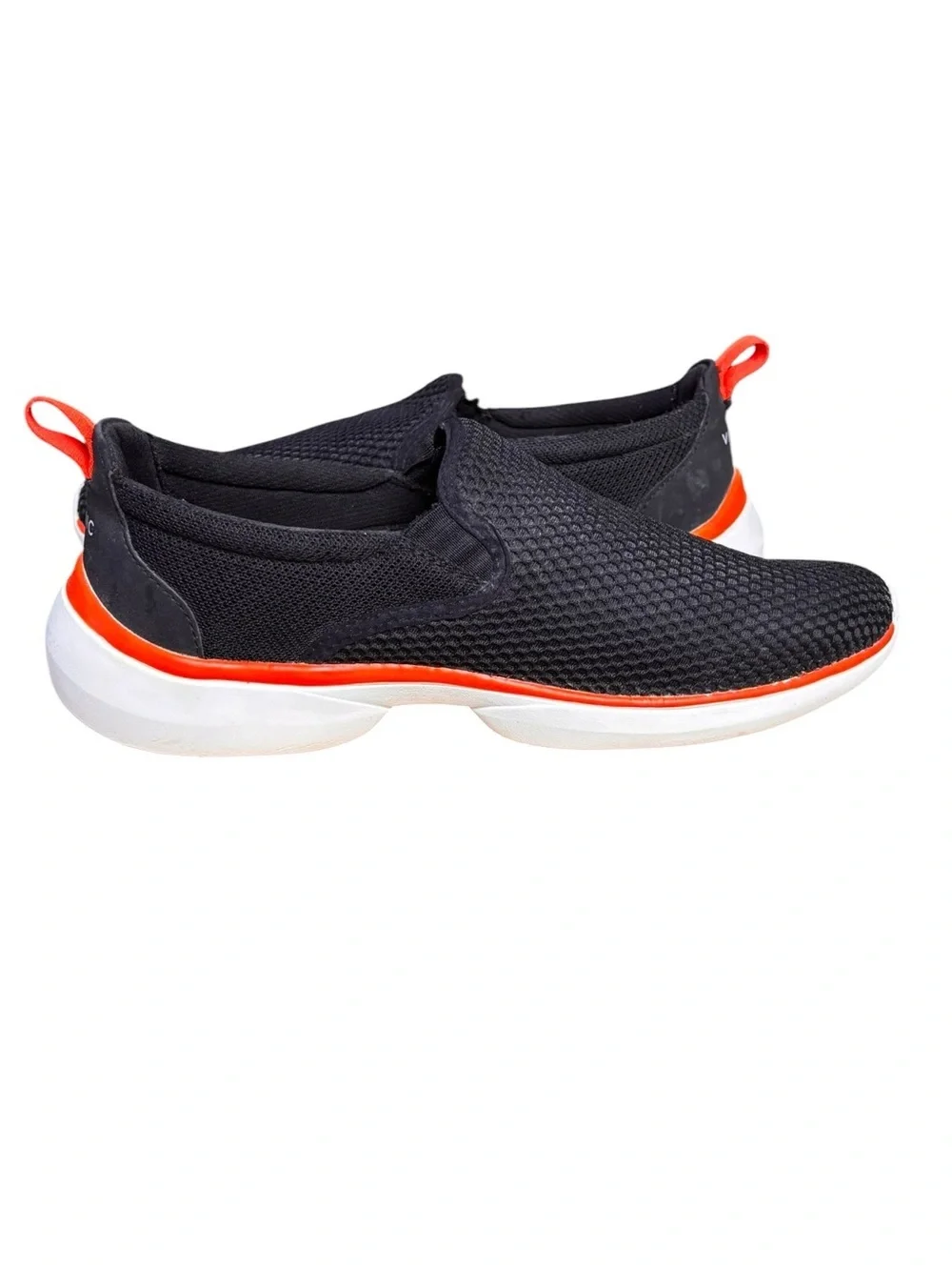 Vionic Vortex Zeta Slip-On Sneakers – Black Mesh w/ Orange Trim Women’s Size 9